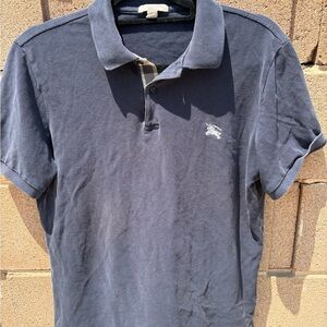 Burberry Blue Polo Shirt Classic Style